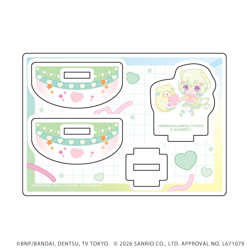ゆらゆらアクリルスタンド「アイカツスターズ！×サンリオキャラクターズ」10/双葉アリア×まるもふびより(コラボイラスト(ミニキャラ))