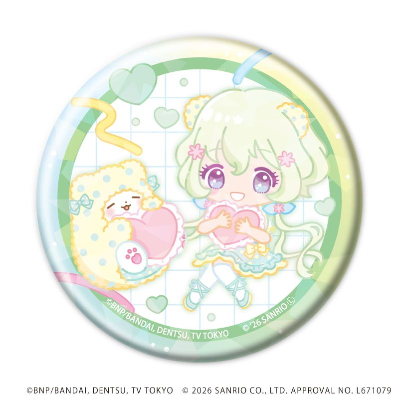 ホログラム缶バッジ(57mm)「アイカツスターズ！×サンリオキャラクターズ」04/コンプリートセット(全10種)(コラボイラスト(ミニキャラ))