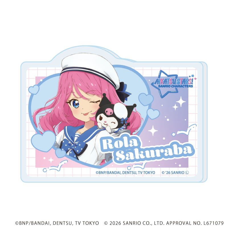 アクリルプレートバッジ「アイカツスターズ！×サンリオキャラクターズ」01/コンプリートセット(全5種)(コラボイラスト(等身))