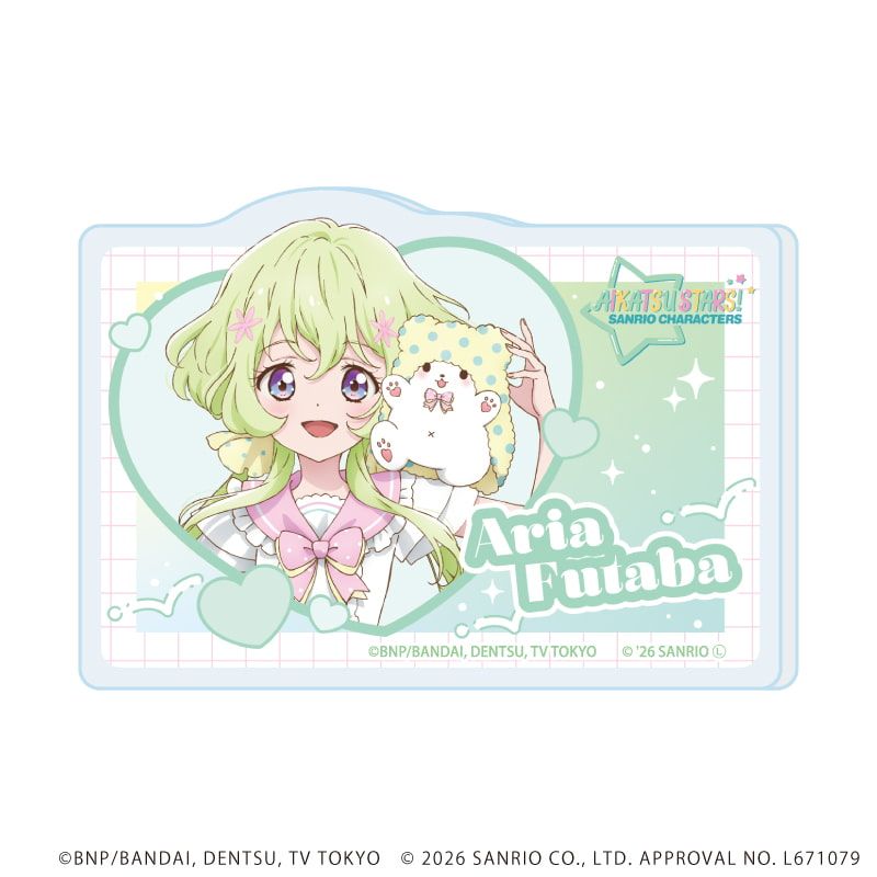 アクリルプレートバッジ「アイカツスターズ！×サンリオキャラクターズ」01/コンプリートセット(全5種)(コラボイラスト(等身))