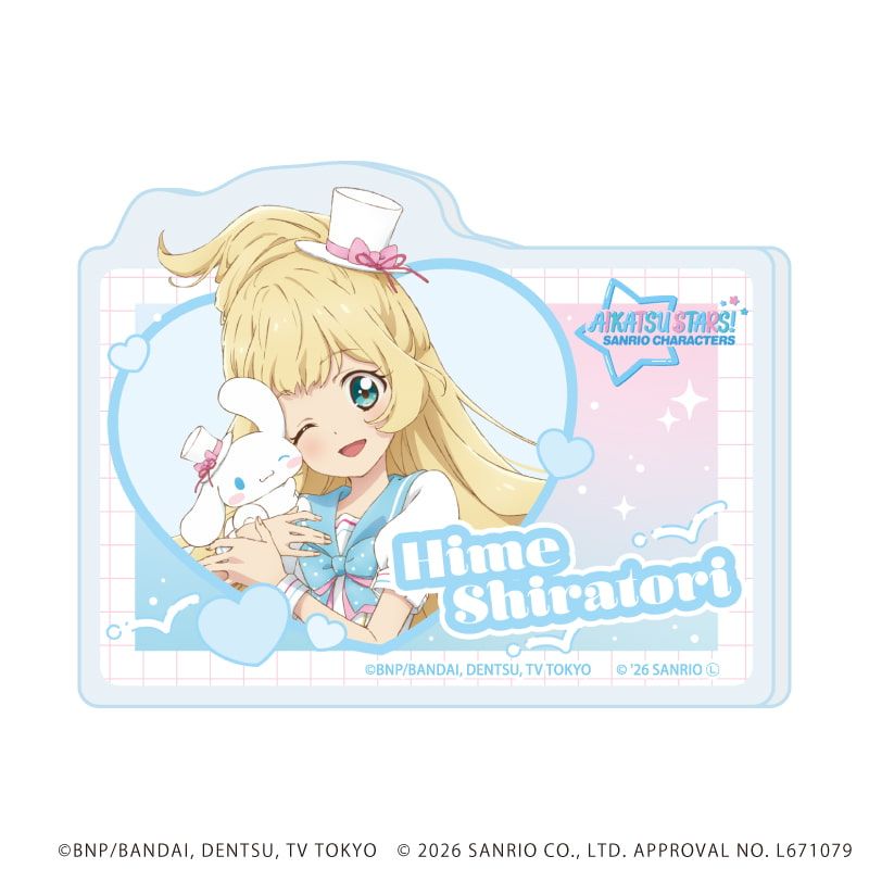 アクリルプレートバッジ「アイカツスターズ！×サンリオキャラクターズ」01/トレーディング(5種)(コラボイラスト(等身))