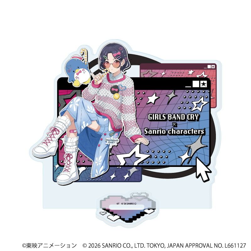 アクリルスタンド「ガールズバンドクライ×サンリオキャラクターズ」34/ナナ×タキシードサム(コラボイラスト)