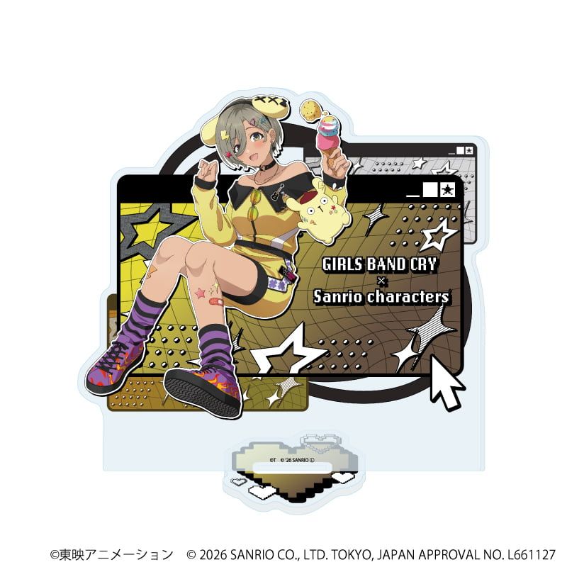 アクリルスタンド「ガールズバンドクライ×サンリオキャラクターズ」32/ルパ×ポムポムプリン(コラボイラスト)