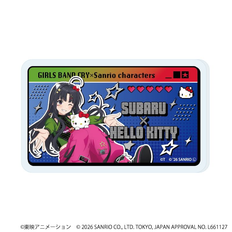 おなまえアクリルプレートバッジ「ガールズバンドクライ×サンリオキャラクターズ」02/コンプリートセット(全9種)(コラボイラスト)