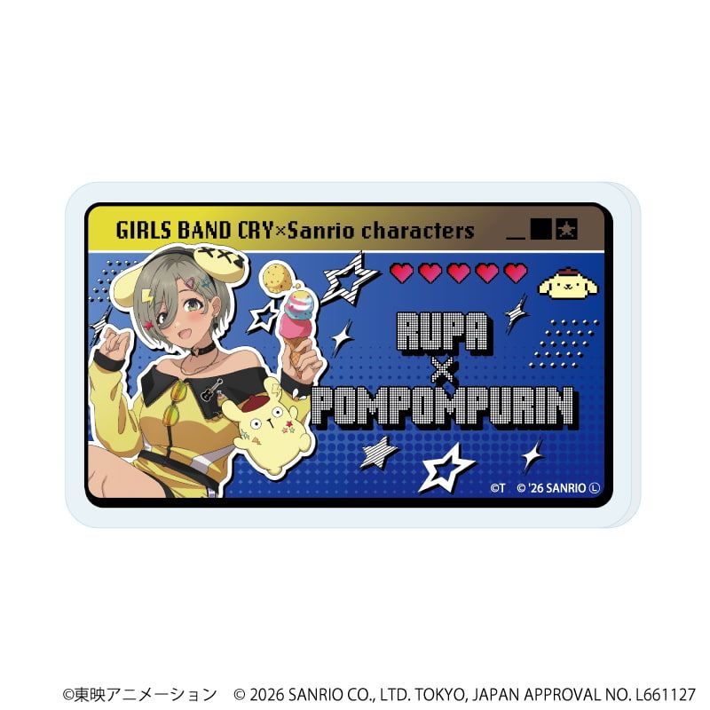 おなまえアクリルプレートバッジ「ガールズバンドクライ×サンリオキャラクターズ」02/コンプリートセット(全9種)(コラボイラスト)