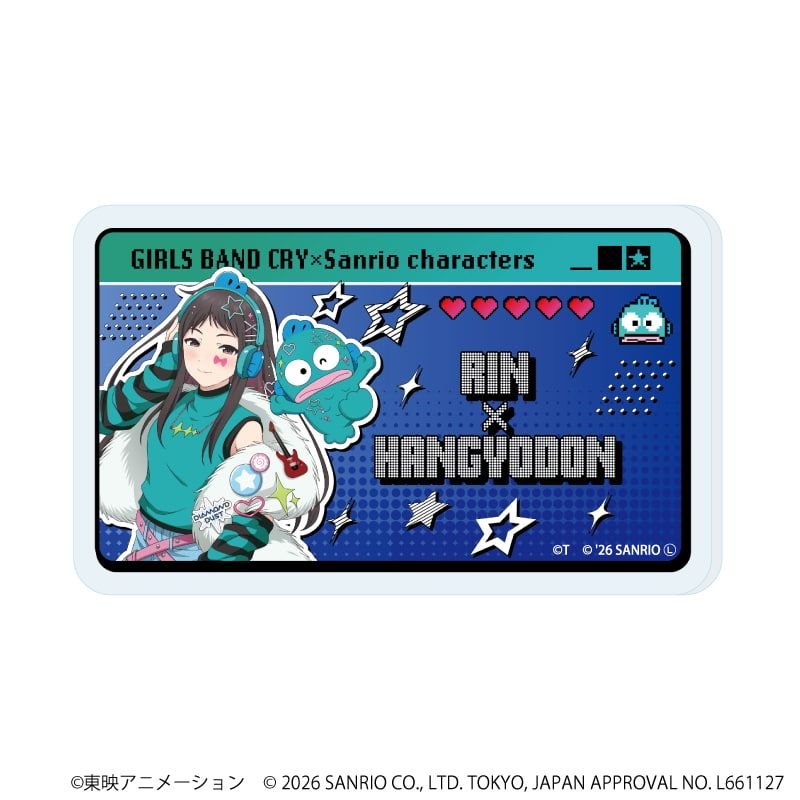 おなまえアクリルプレートバッジ「ガールズバンドクライ×サンリオキャラクターズ」02/コンプリートセット(全9種)(コラボイラスト)