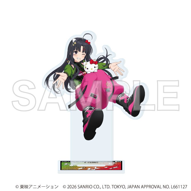 アクリルスタンド「ガールズバンドクライ×サンリオキャラクターズ」21/安和 すばる×ハローキティ(コラボイラスト)
