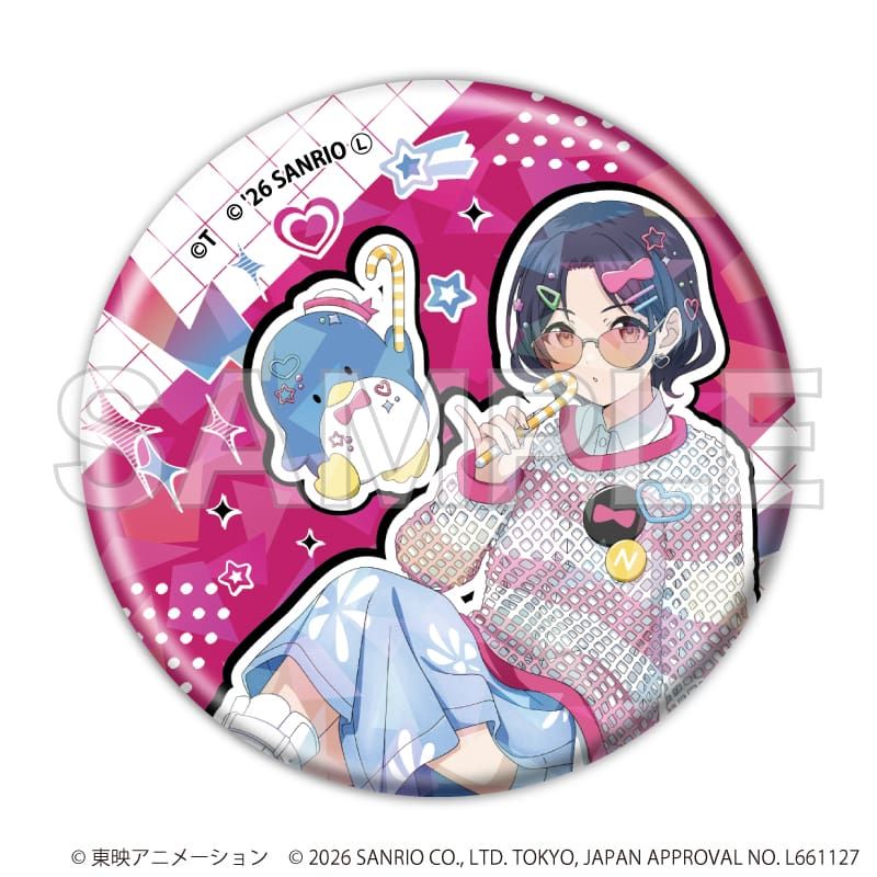 ホログラム缶バッジ(57ｍｍ)「ガールズバンドクライ×サンリオキャラクターズ」03/コンプリートセット(全9種)(コラボイラスト)