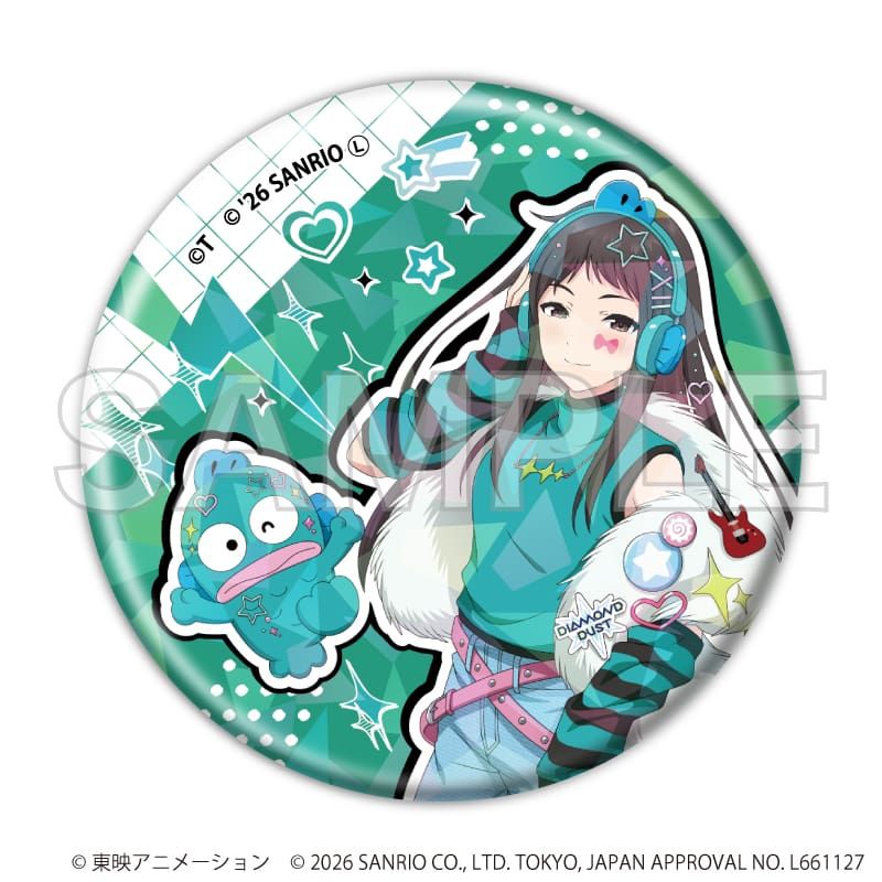 ホログラム缶バッジ(57ｍｍ)「ガールズバンドクライ×サンリオキャラクターズ」03/コンプリートセット(全9種)(コラボイラスト)