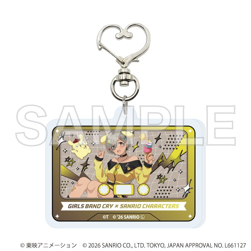 ハート型ナスカンアクリルキーホルダー「ガールズバンドクライ×サンリオキャラクターズ」01/ブラインド(9種)(コラボイラスト)