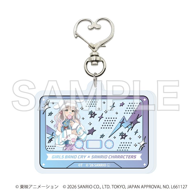 ハート型ナスカンアクリルキーホルダー「ガールズバンドクライ×サンリオキャラクターズ」01/ブラインド(9種)(コラボイラスト)