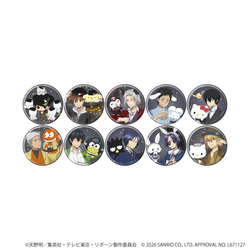 缶バッジ57ミリ「家庭教師ヒットマンREBORN!×SANRIO CHARACTERS」08/コンプリートセット(全10種)(コラボイラスト)