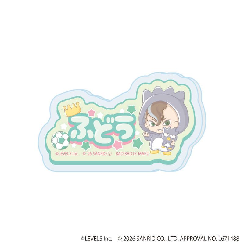 アクリルプレートバッジ「イナズマイレブン×サンリオキャラクターズ」03/コンプリートセット(全10種)(コラボイラスト)