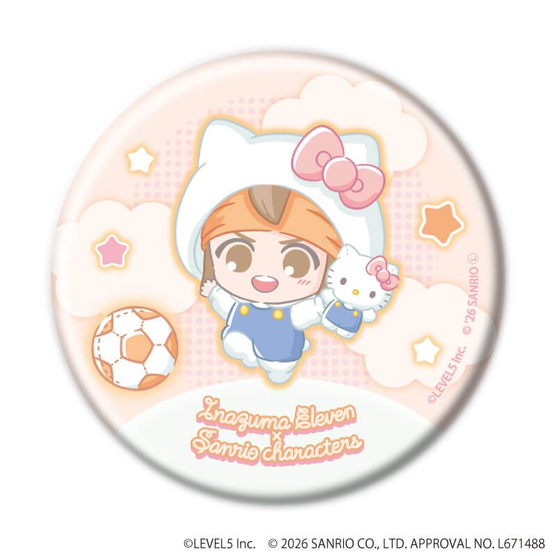 缶バッジ「イナズマイレブン×サンリオキャラクターズ」07/コンプリートセット(全10種)(コラボイラスト)