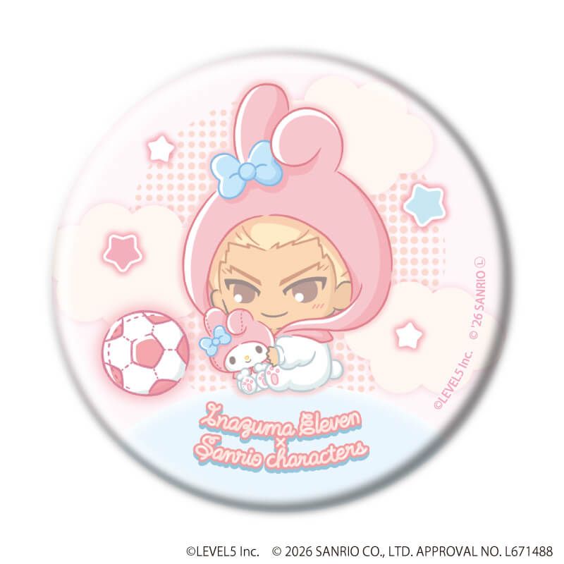 缶バッジ「イナズマイレブン×サンリオキャラクターズ」07/コンプリートセット(全10種)(コラボイラスト)