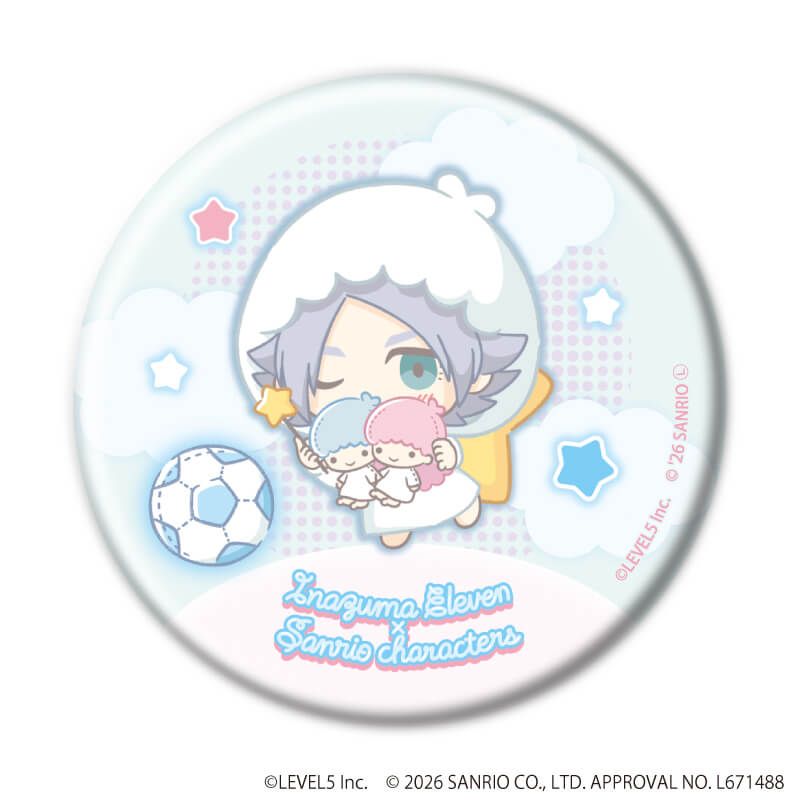 缶バッジ「イナズマイレブン×サンリオキャラクターズ」07/コンプリートセット(全10種)(コラボイラスト)