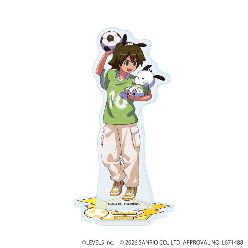 アクリルスタンド「イナズマイレブン×サンリオキャラクターズ」10/フィディオ・アルデナ×ポチャッコ(コラボイラスト)
