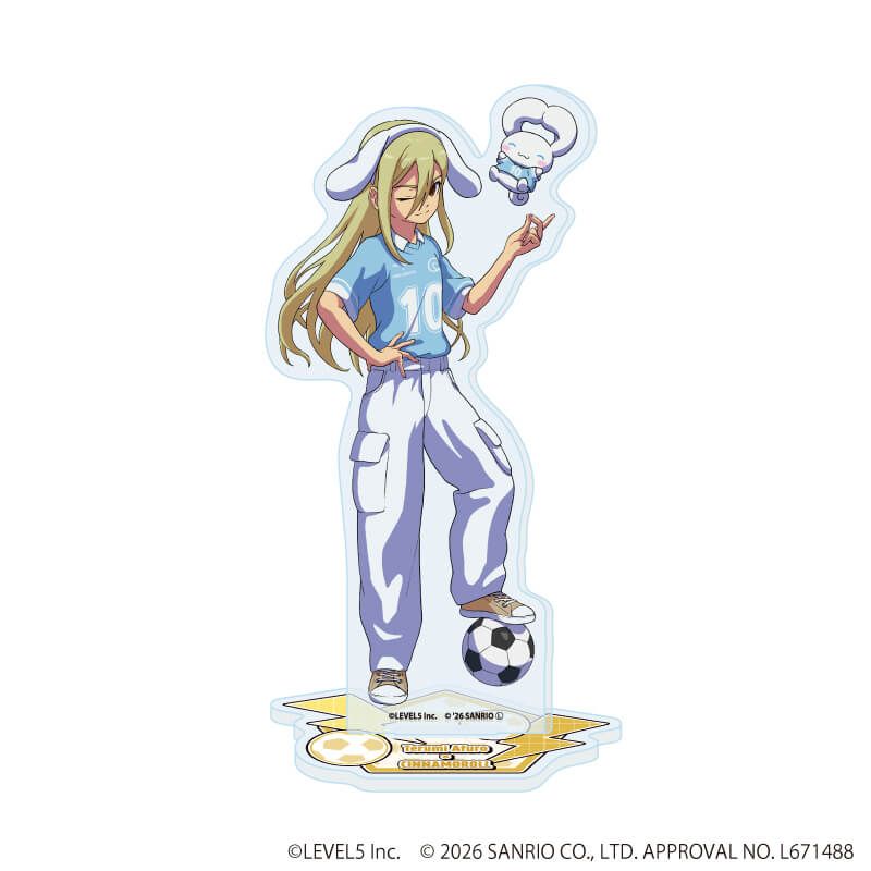 アクリルスタンド「イナズマイレブン×サンリオキャラクターズ」07/亜風炉照美×シナモロール(コラボイラスト)