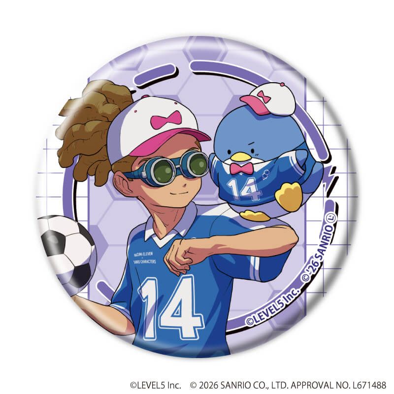 缶バッジ「イナズマイレブン×サンリオキャラクターズ」06/コンプリートセット(全10種)(コラボイラスト)