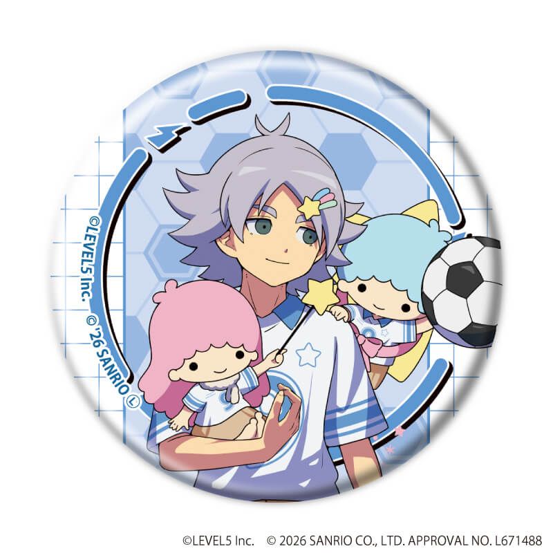 缶バッジ「イナズマイレブン×サンリオキャラクターズ」06/コンプリートセット(全10種)(コラボイラスト)