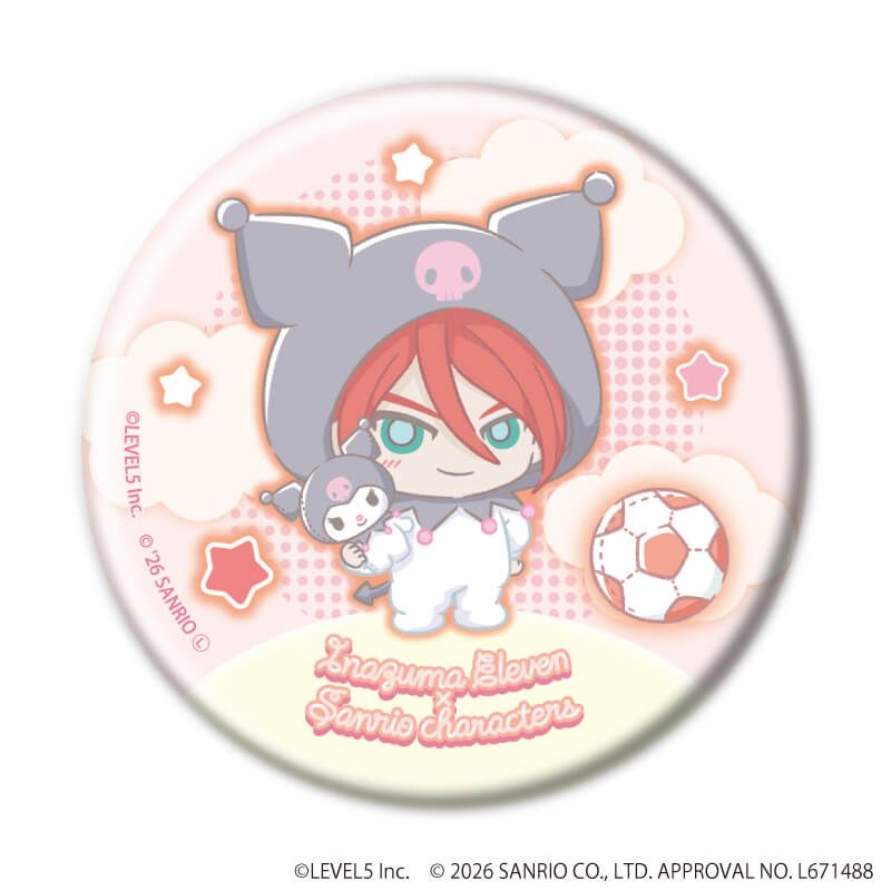 缶バッジ「イナズマイレブン×サンリオキャラクターズ」07/ブラインド(10種)(コラボイラスト)