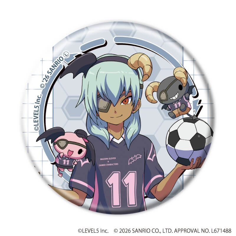 缶バッジ「イナズマイレブン×サンリオキャラクターズ」06/ブラインド(10種)(コラボイラスト)