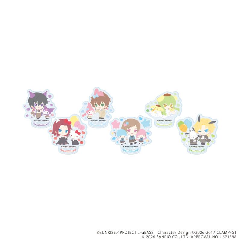 アクリルぷちスタンド「コードギアス×サンリオキャラクターズ」01/コンプリートセット(全6種)(コラボイラスト)