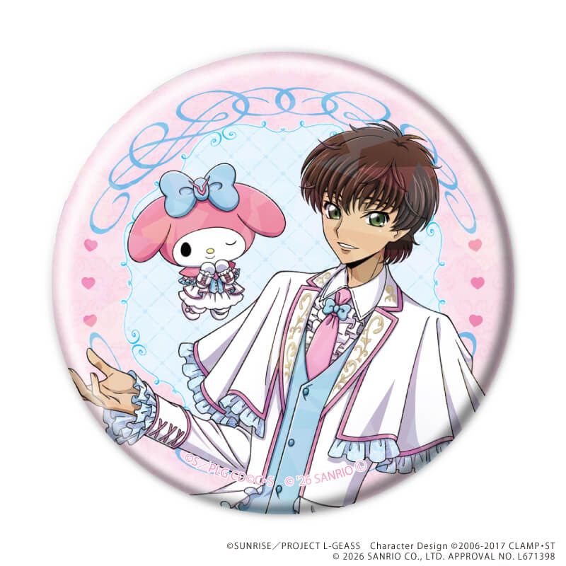 ホログラム缶バッジ(57mm)「コードギアス×サンリオキャラクターズ」01/ブラインド(5種)(コラボイラスト)