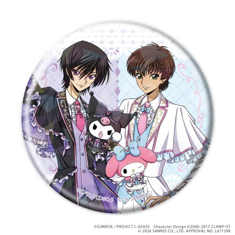 ホログラム缶バッジ(57mm)「コードギアス×サンリオキャラクターズ」01/ブラインド(5種)(コラボイラスト)