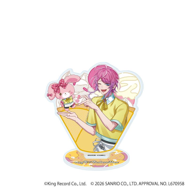 アクリルスタンド「ヒプノシスマイク SANRIO NAKAYOKU EDIT」25/飴村 乱数×ぼんぼんりぼん(コラボイラスト)