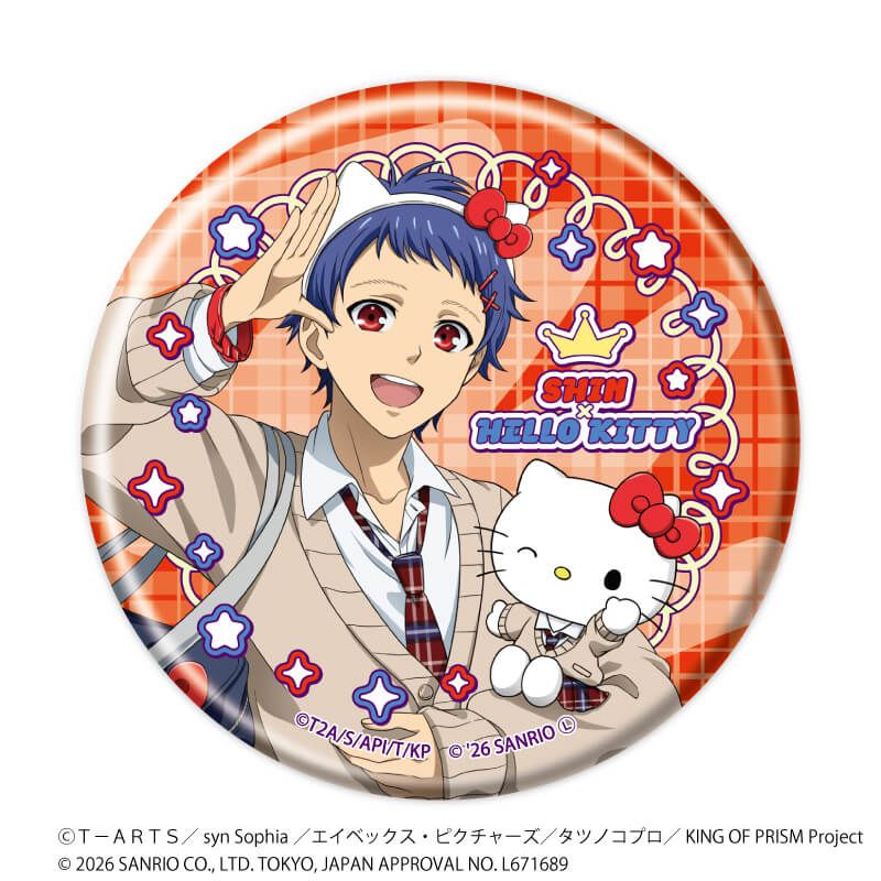 缶バッジ「KING OF PRISM 10th ANNIVERSARY×サンリオキャラクターズ」02/コンプリートセット(全10種)等身