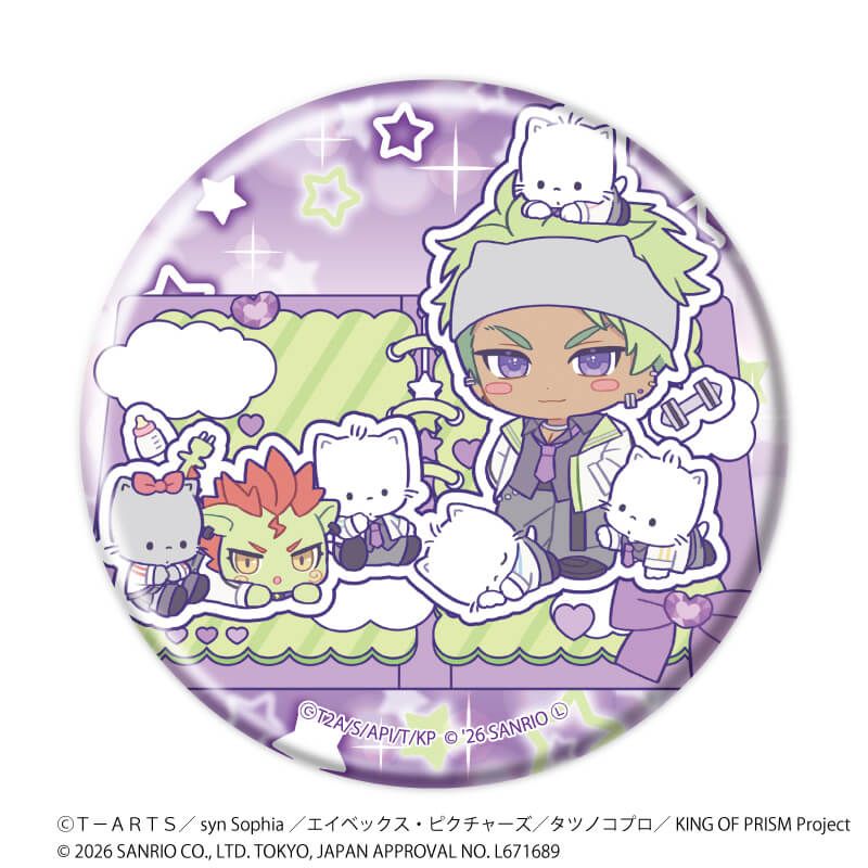 缶バッジ「KING OF PRISM 10th ANNIVERSARY×サンリオキャラクターズ」03/ブラインド(10種)ミニ