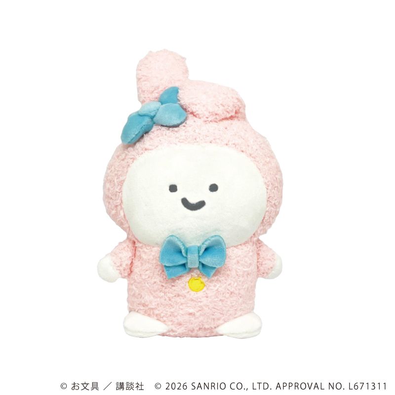 ぬいぐるみ「お文具といっしょ×サンリオキャラクターズ」03/お文具さん（マイメロディ）(コラボイラスト)