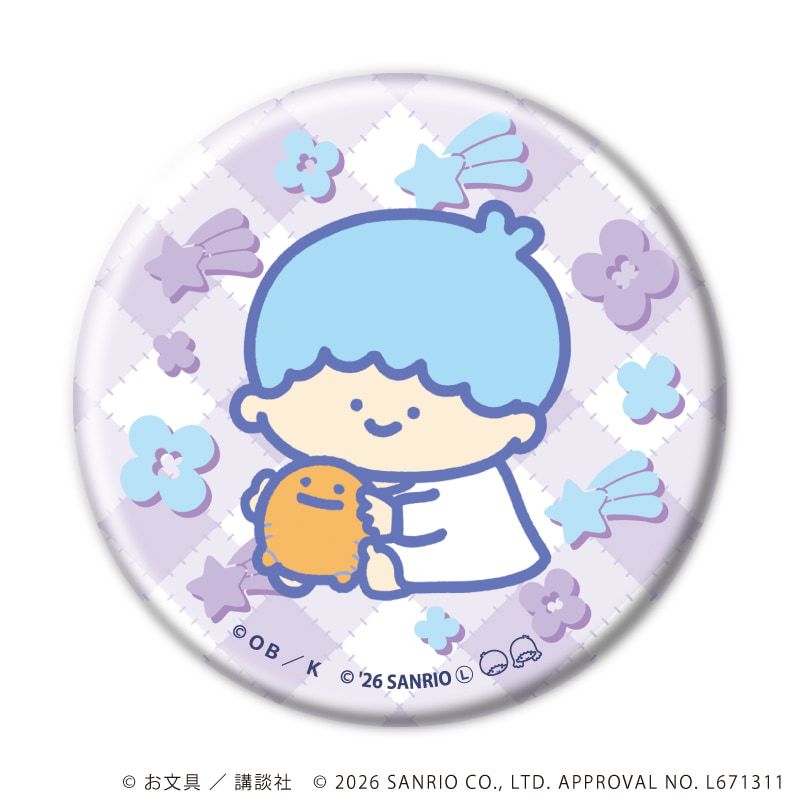 缶バッジ「お文具といっしょ×サンリオキャラクターズ」04/ブラインド(12種)(コラボイラスト)